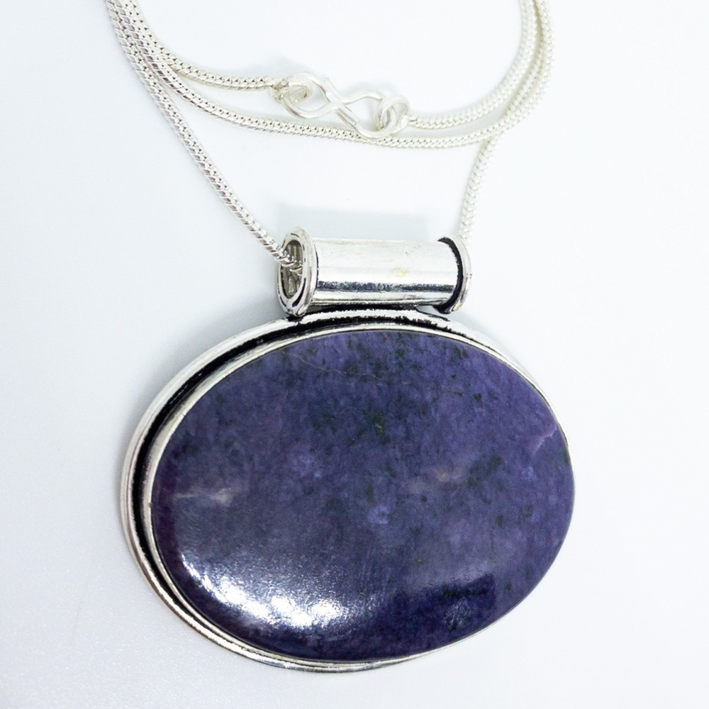 Charoite 925 Sterling Silver Artisan Necklace